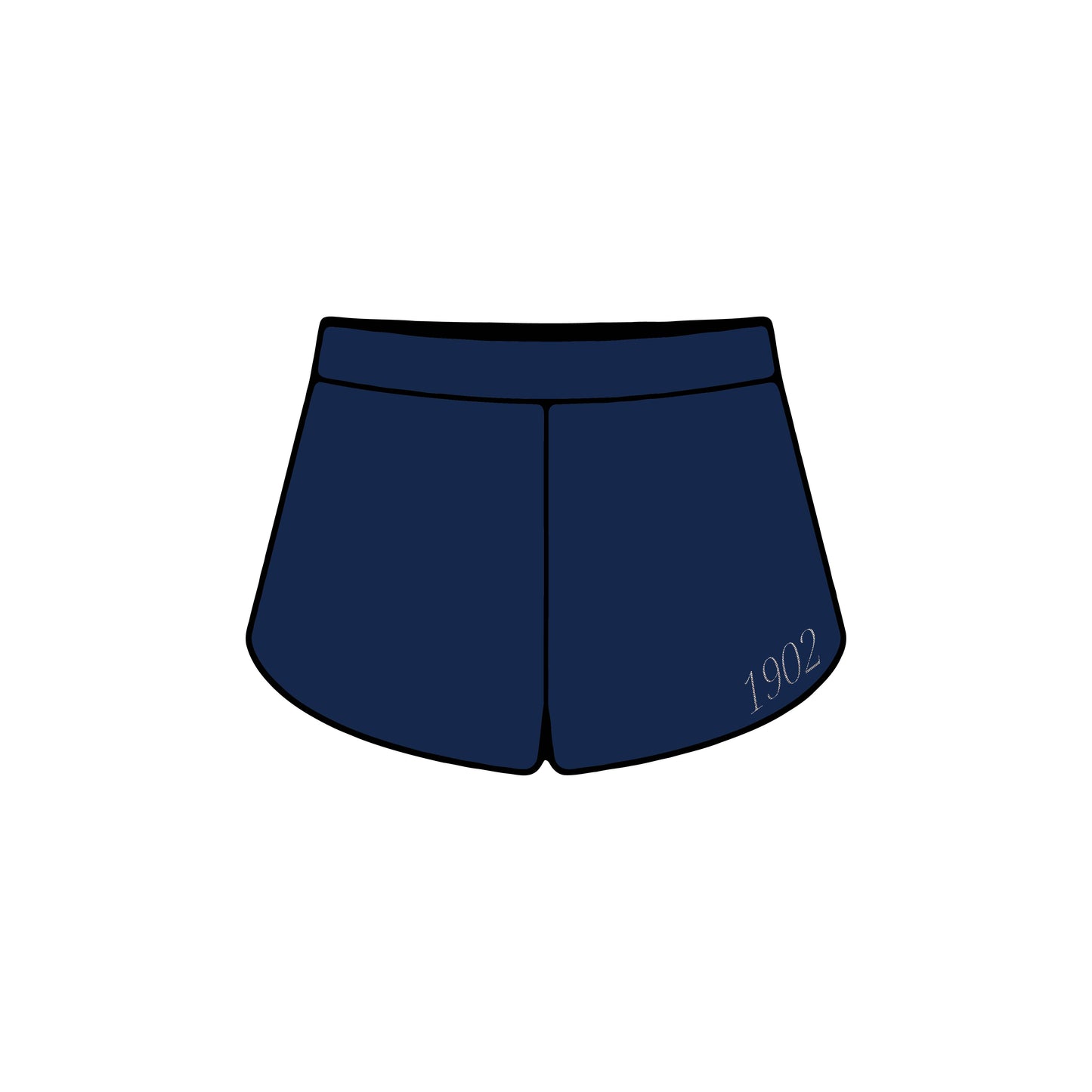 NAVY RHINESTONE SWEATSHORT