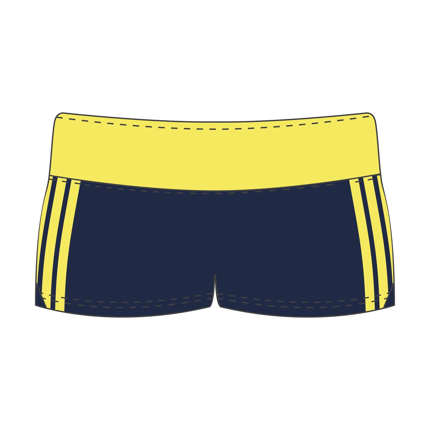 MICHIGAN KAPPA STRIPED PATCHWORK LOW RISE SHORT