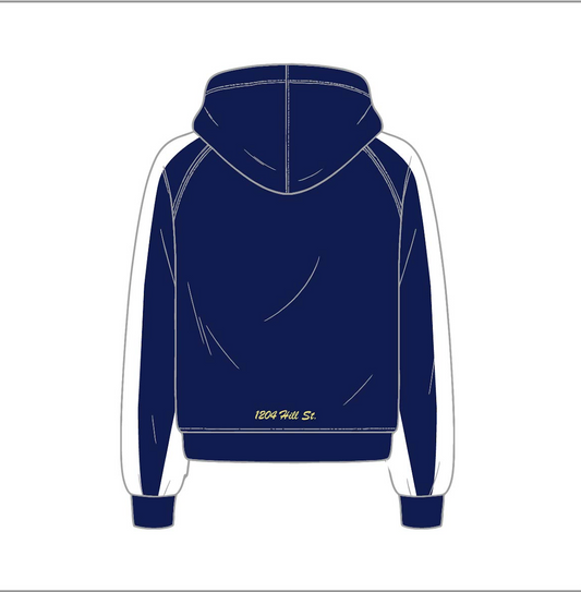 MICHIGAN KAPPA CUSTOM PATCHWORK/EMBROIDERED ZIP UP HOODIE