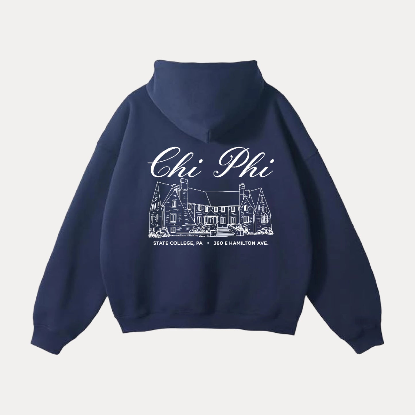 PENN STATE CHI PHI NAVY HOUSE HOODIE