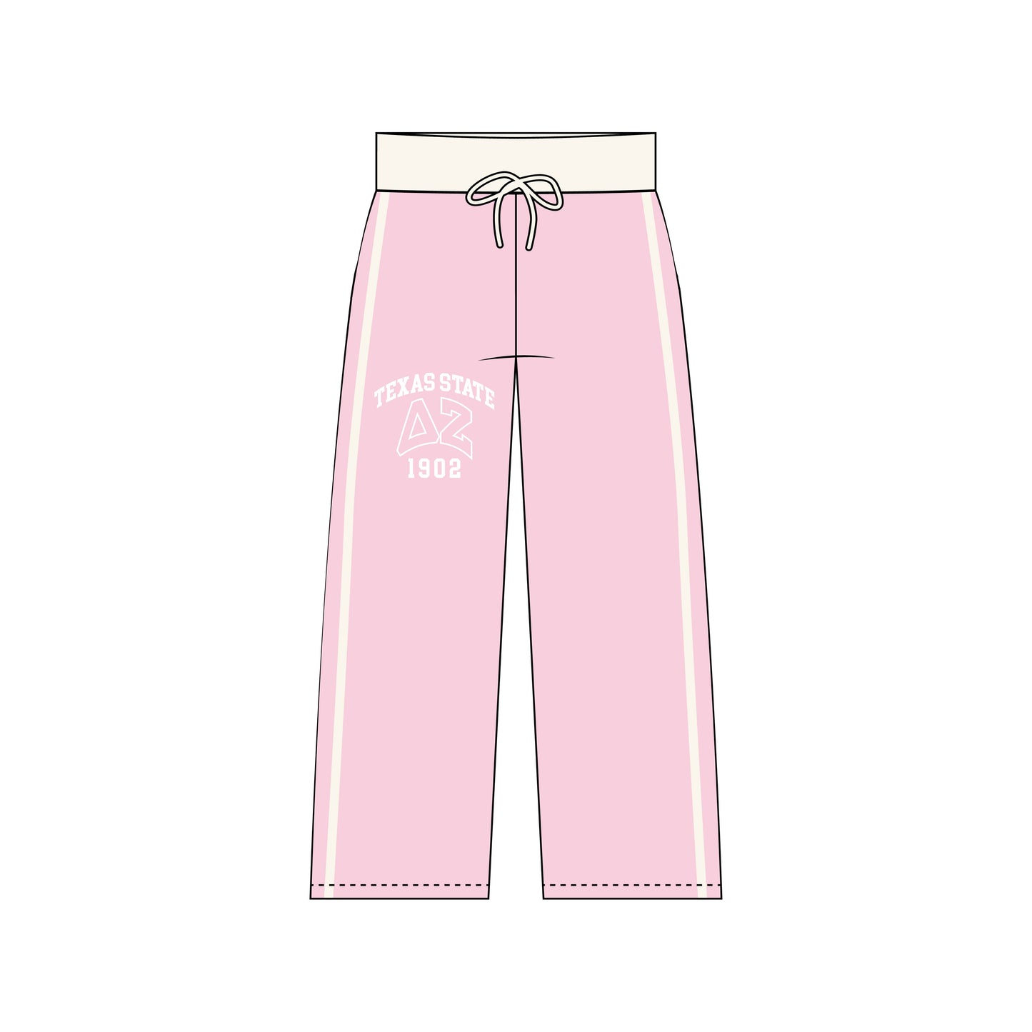 OPEN BOTTOM PINK SWEATPANT