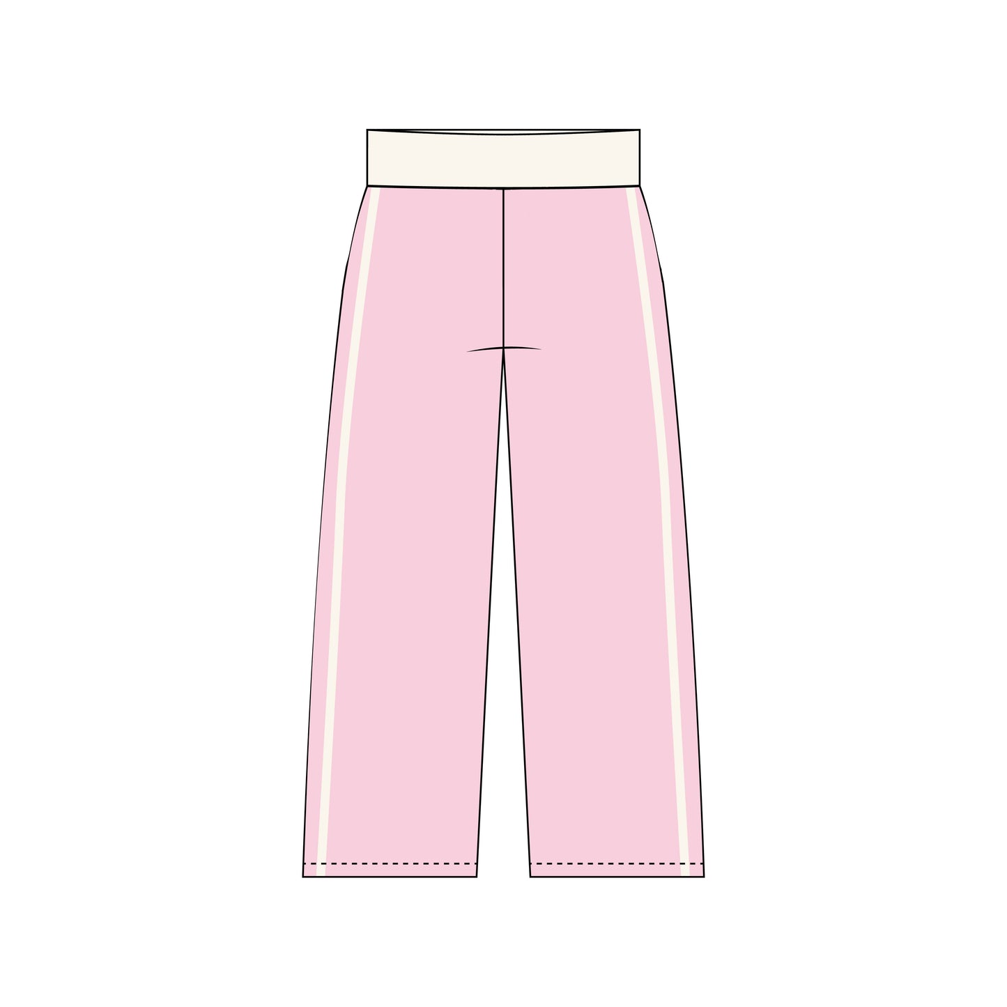 OPEN BOTTOM PINK SWEATPANT
