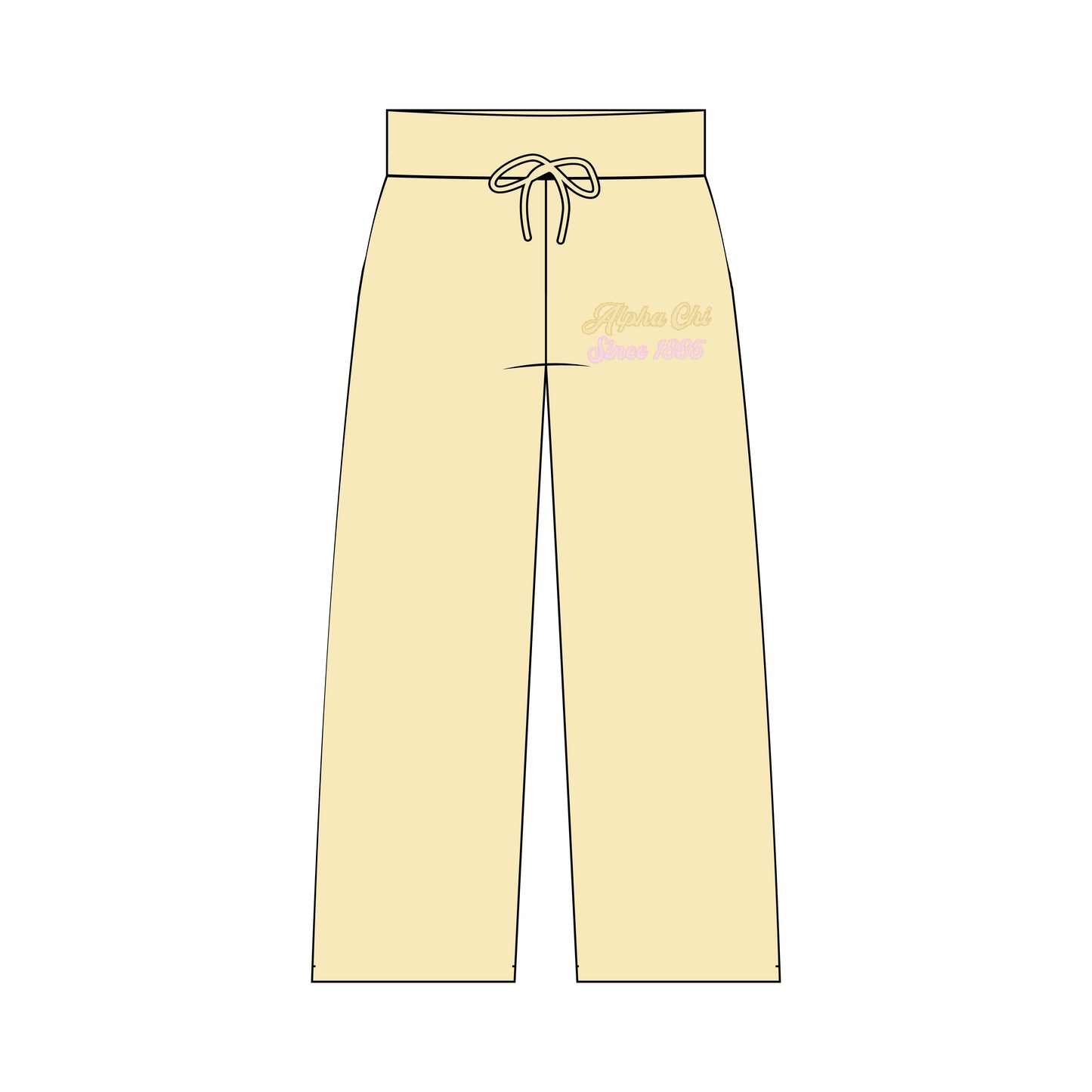 APPLIQUÉ EMBROIDERED OPEN BOTTOM SWEATPANT