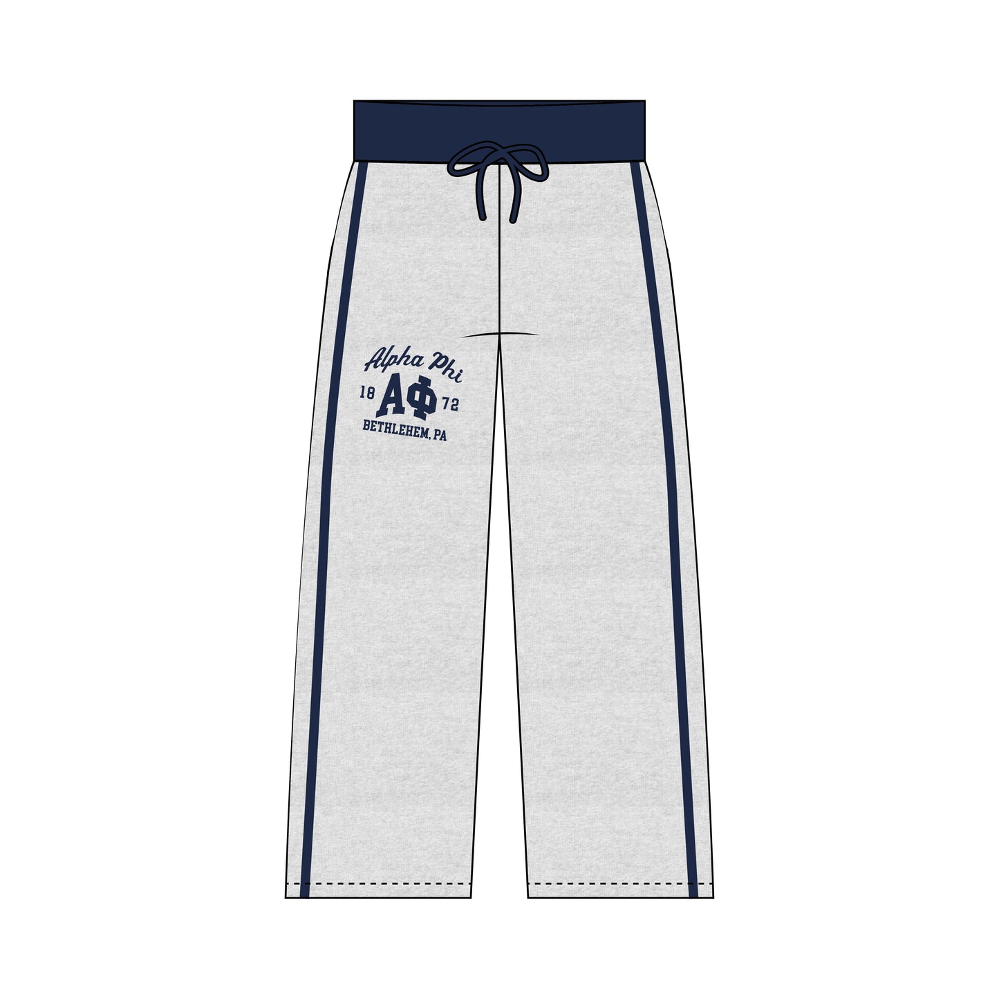 LEHIGH APHI EMBROIDERED OPEN BOTTOM SWEATPANT