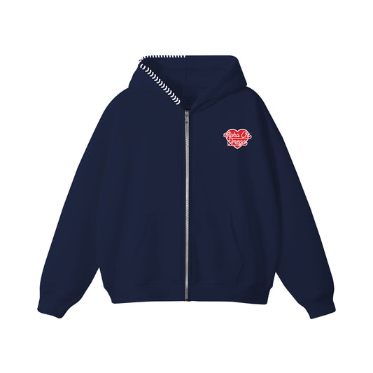 COLUMBIA AXO HEAVYWEIGHT EMBROIDERED ZIP UP W HOOD STITCH
