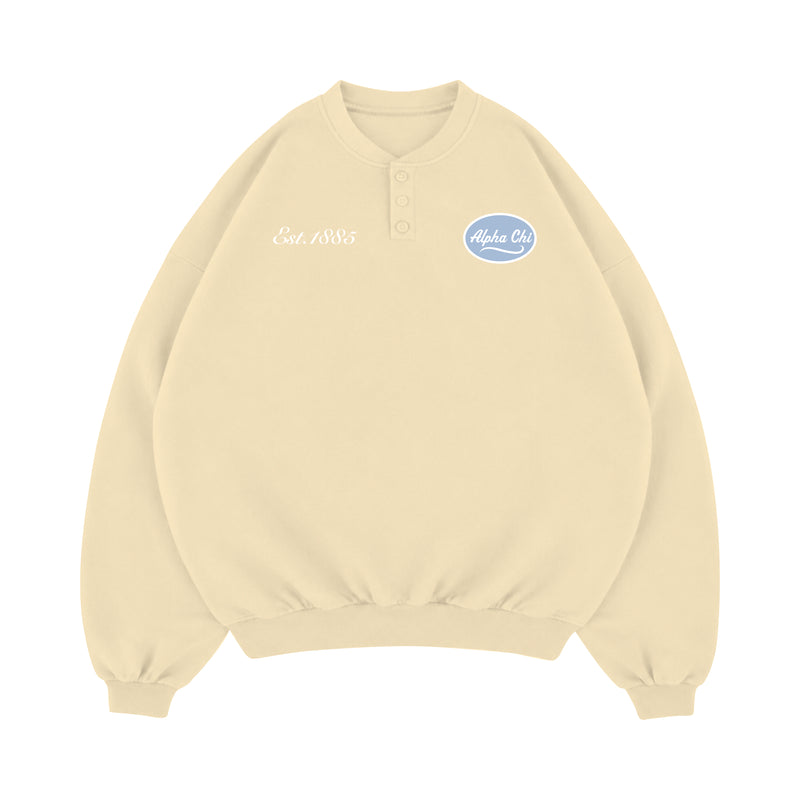 USC AXO PATCHWORK HEAVYWEIGHT HENLEY CREWNECK