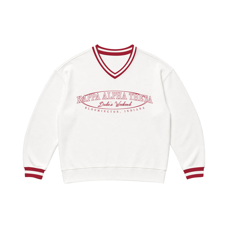 Dudes Weekend V-Neck French Terry Heavyweight Crewneck