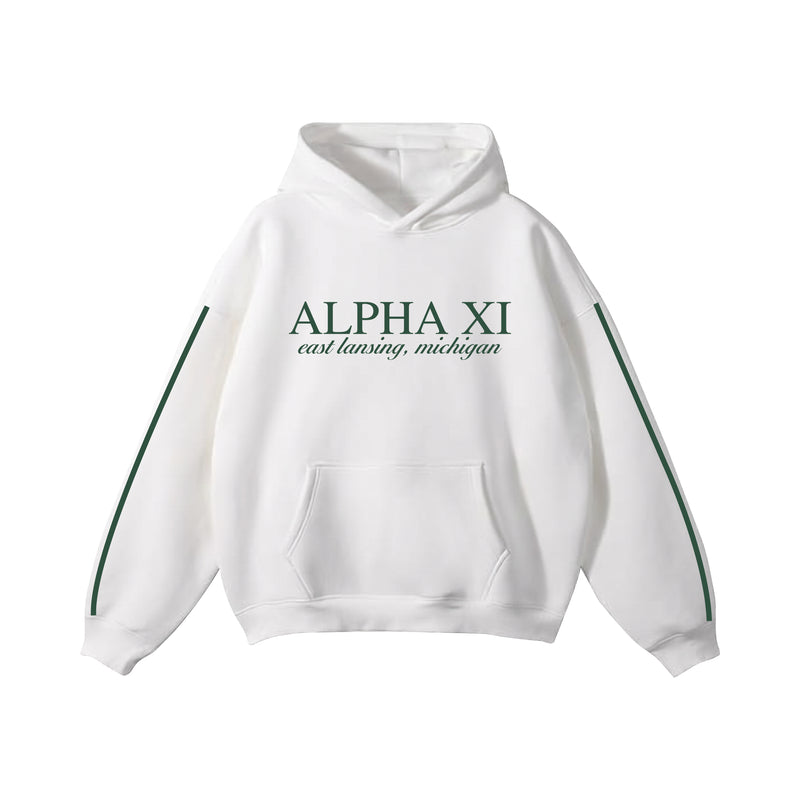 Mich State AXID Heavyweight Striped Hoodie