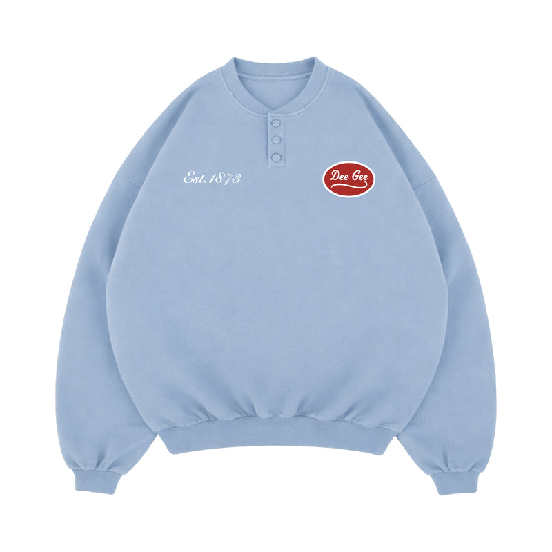 Penn State Delta Gamma Heavyweight Patchwork Henley Crewneck