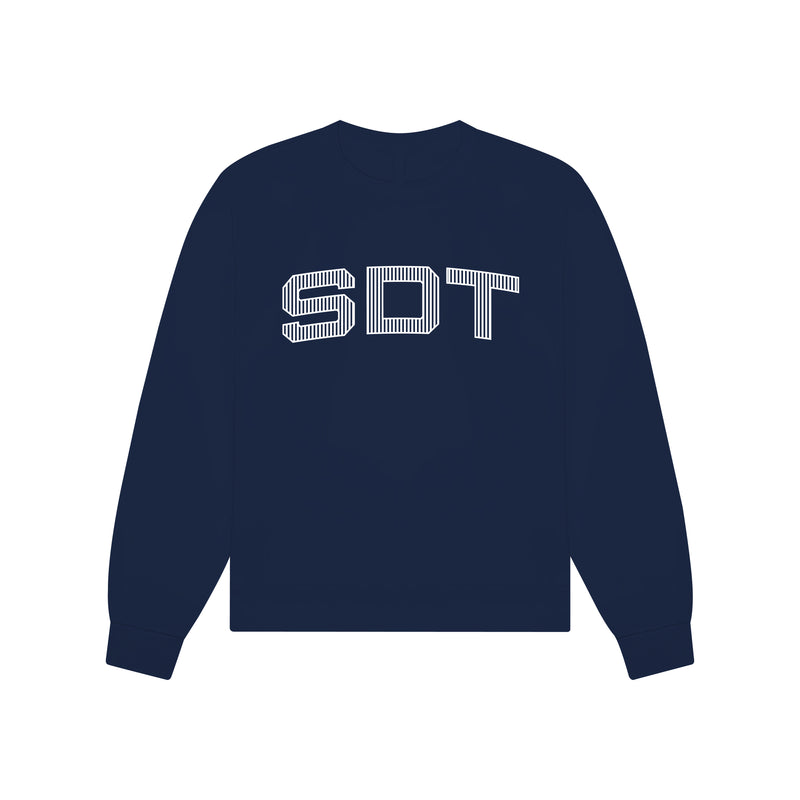 Tulane SDT French Terry Embroidered Navy Crewneck
