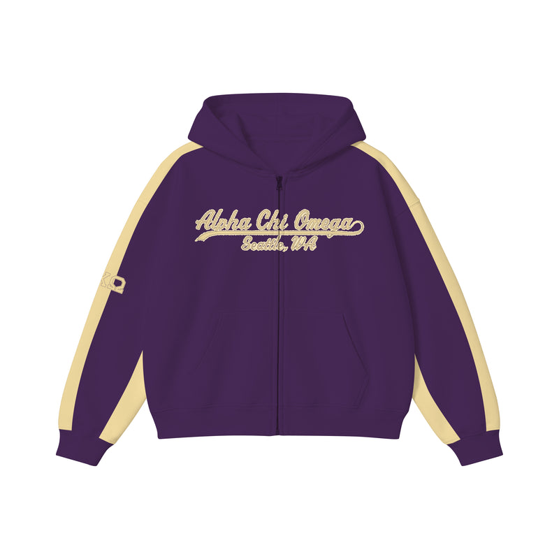 UW Alpha Chi Heavyweight Zip Up Hoodie
