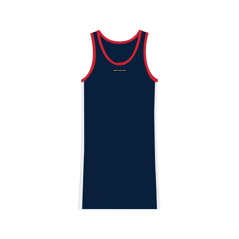 Kentucky Theta Embroidered Racerback Mini Tank Dress