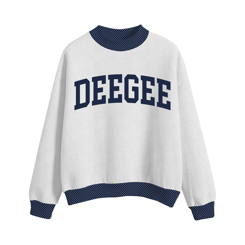 SMU DG Heather Grey Fleece Mockneck