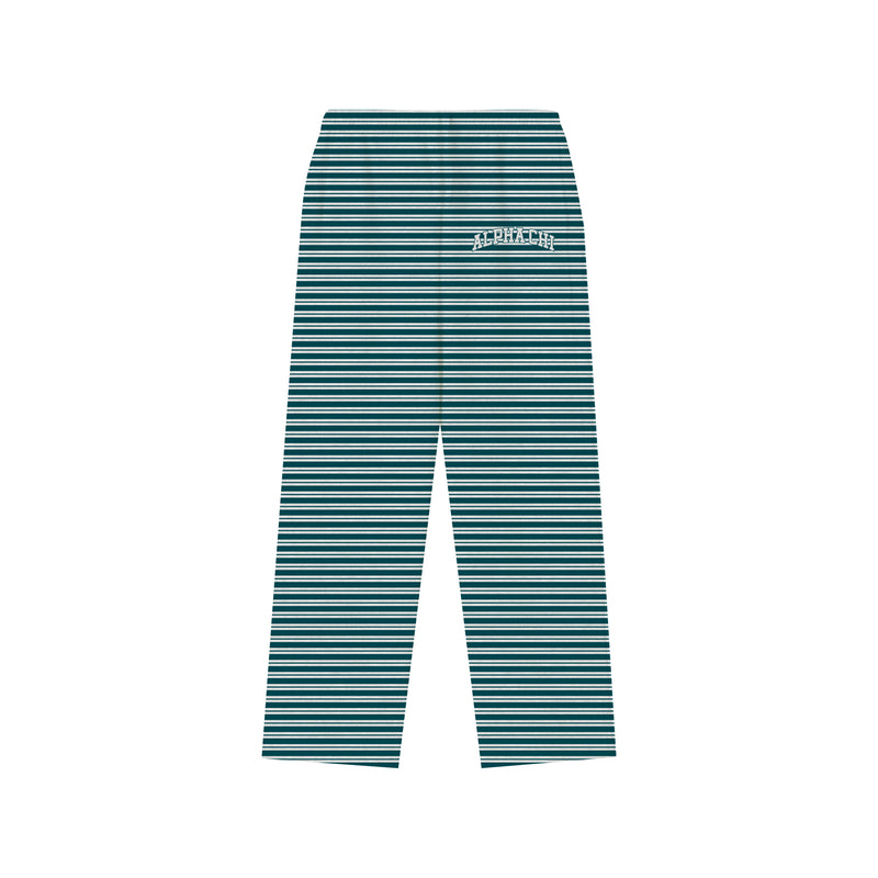 Quinnipiac AXO Striped Embroidered Open Bottom Pant