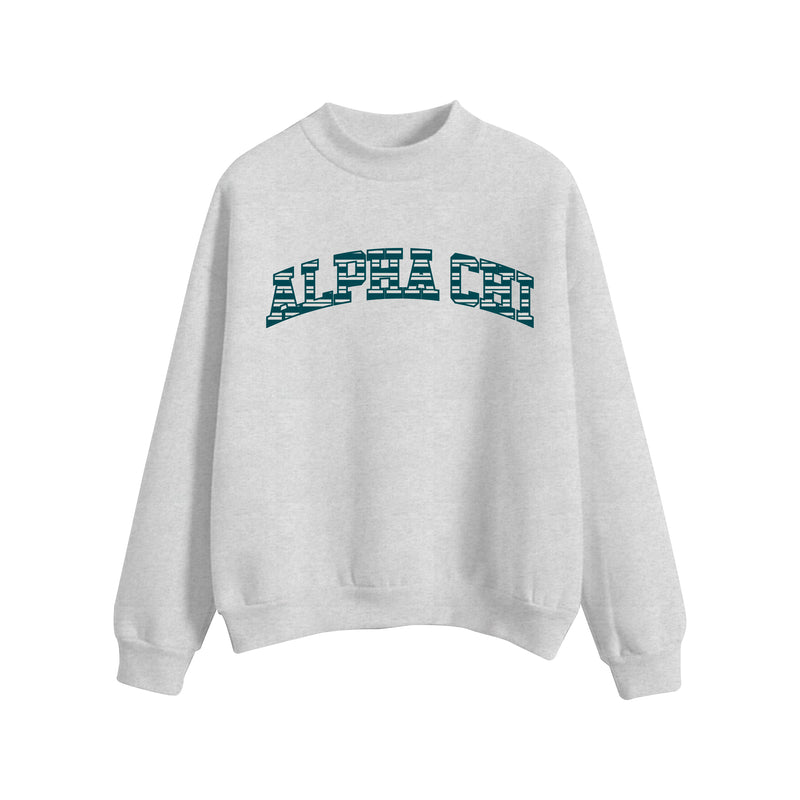 Quinnipiac AXO Heavyweight Fleece Applique Embroidered Mockneck