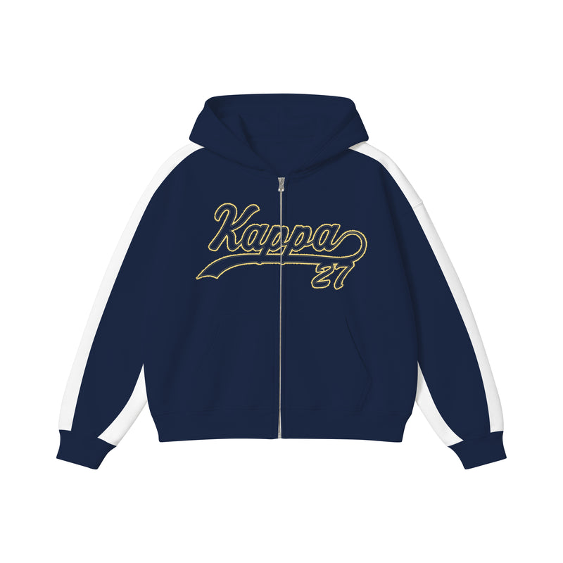 San Diego KKG Applique Embroidered Heavyweight 14oz Zip Up