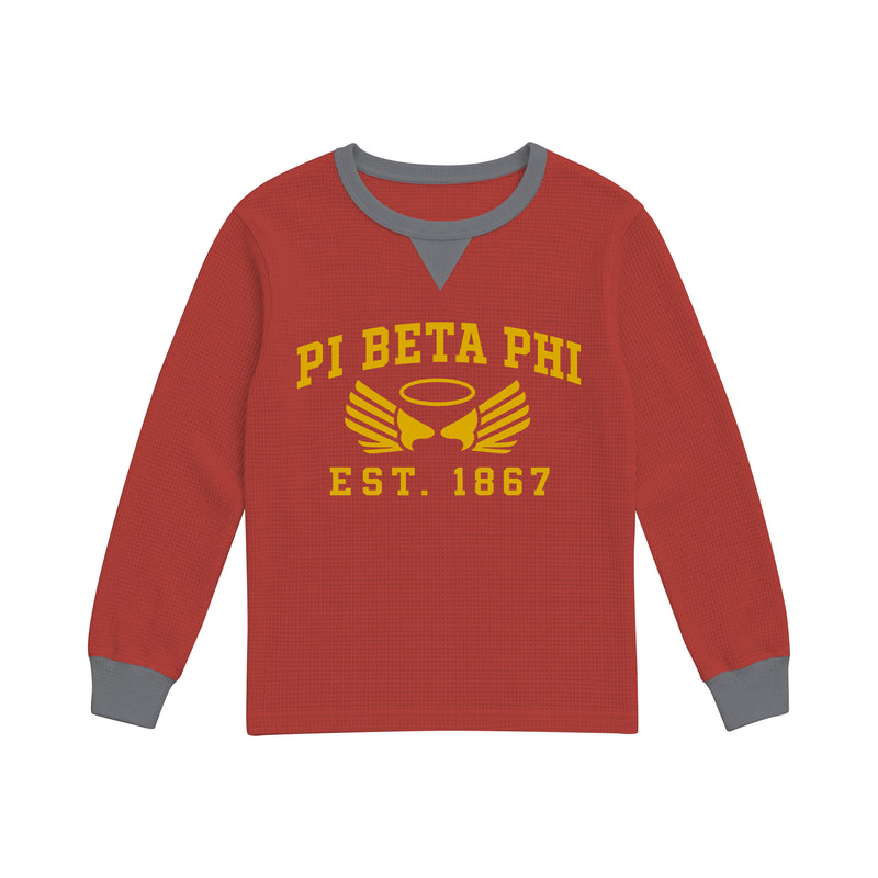 USC Pi Beta Phi Waffle Knit Long Sleeve