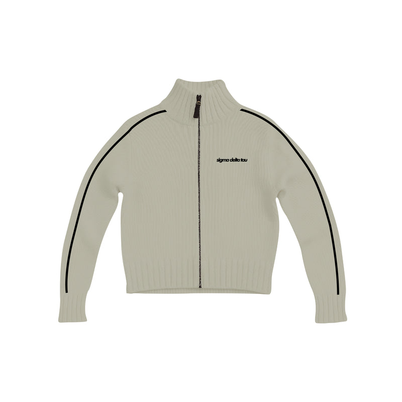 NU Sigma Delta Tau Embroidered Mockneck Zip Up
