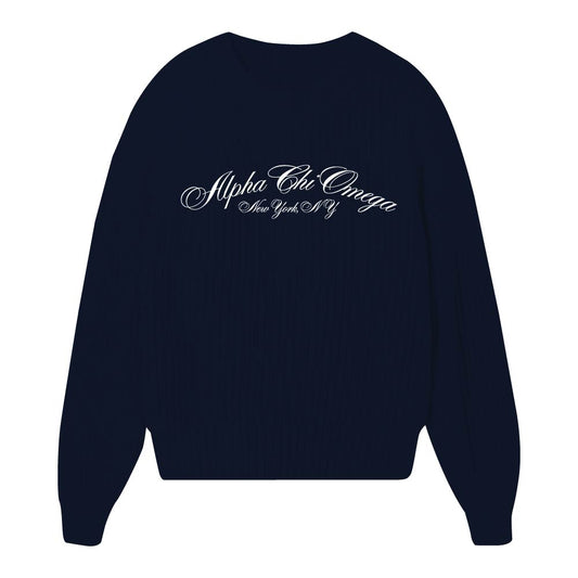 COLUMBIA AXO EMBROIDERED KNIT CREWNECK