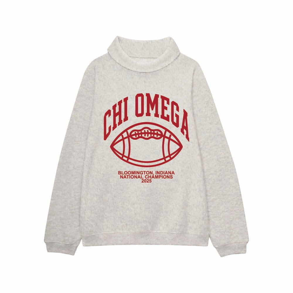 INDIANA CHI OMEGA NATTY CHAMPS ROLLED MOCKNECK