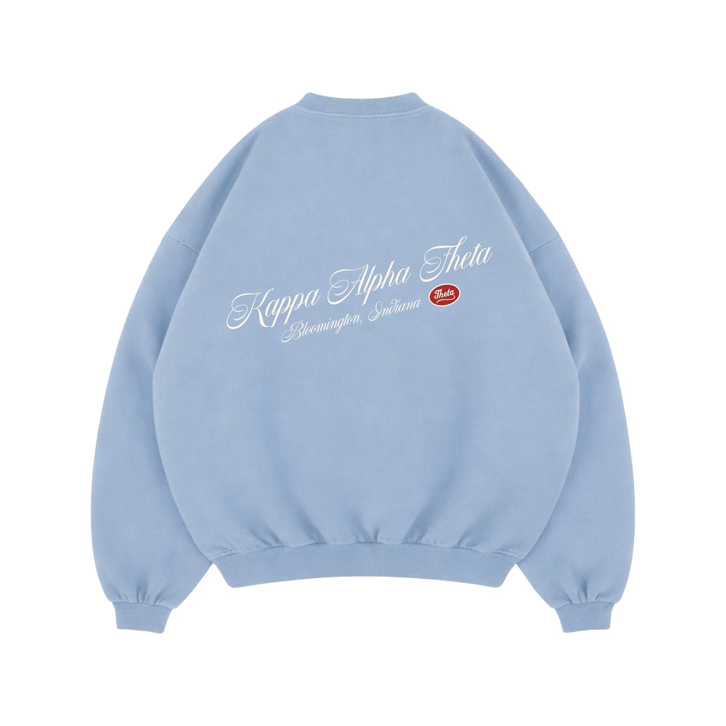 THETA PATCHWORK EMBROIDERED HEAVYWEIGHT HENLEY CREWNECK