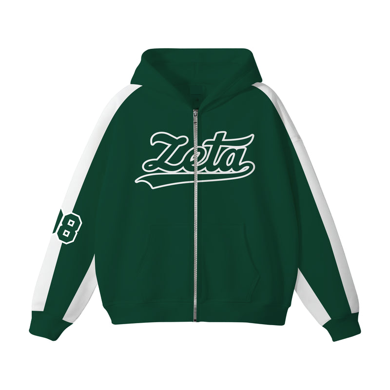 Michigan State Zeta Fall French Terry Embroidered Zip up