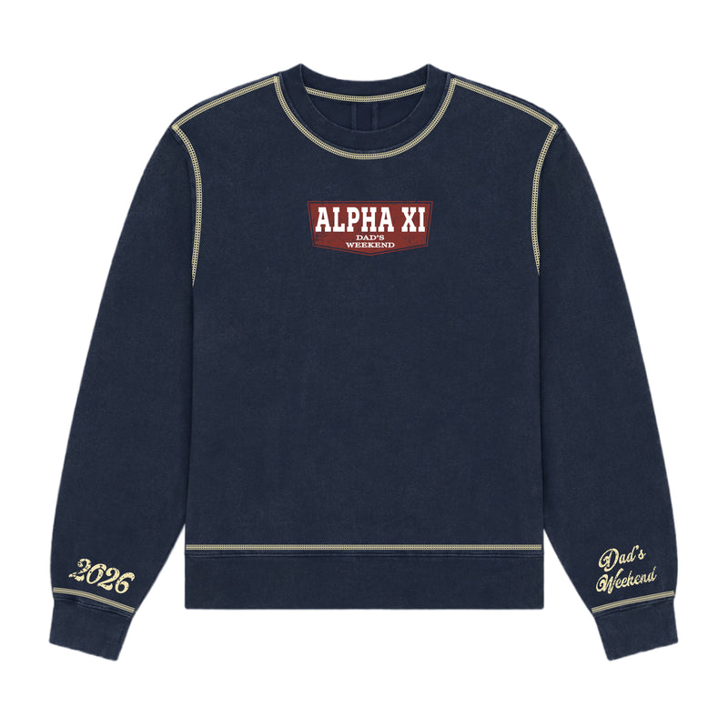 Indiana AXID Dad's Weekend Heavyweight Washed Crewneck