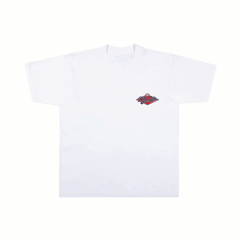 Indiana Delta Zeta White 100% Cotton Heavyweight Tee