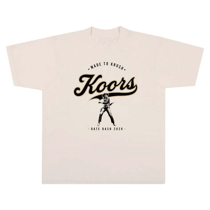 Idaho Kappa Date Dash Off White 100% Cotton Heavyweight Tee