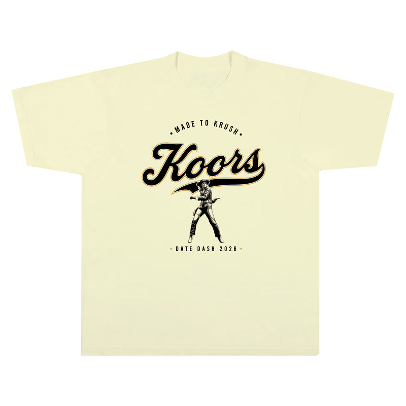 Idaho Kappa Date Dash Baby Yellow 100% Cotton Heavyweight Tee