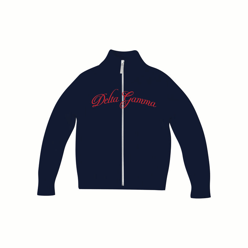 Utah DG Navy Knit Embroidered Zip Up