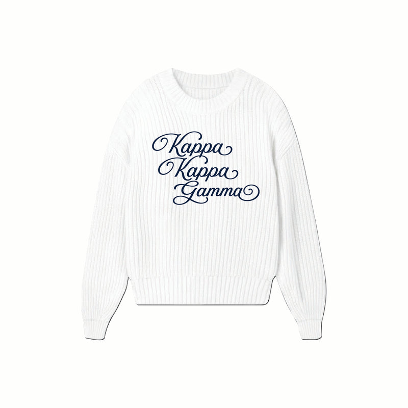 Missouri KKG Heavyweight Embroidered Knit Crewneck