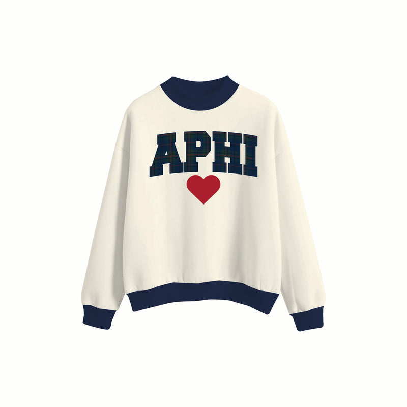 Butler Alpha Phi Heavyweight Patchwork Mockneck