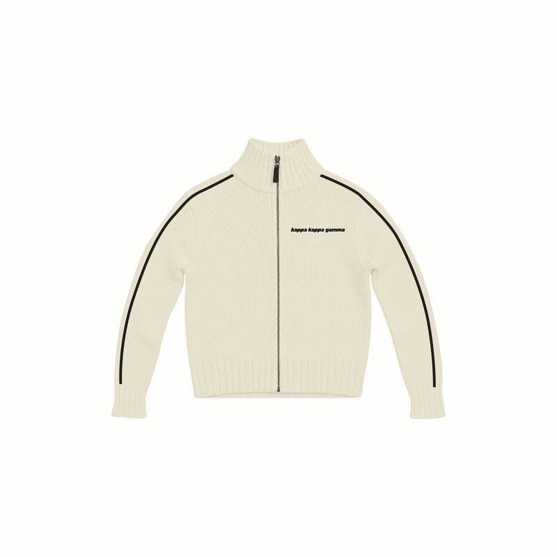 Standford KKG Embroidered Knit Mockeck Zip Up