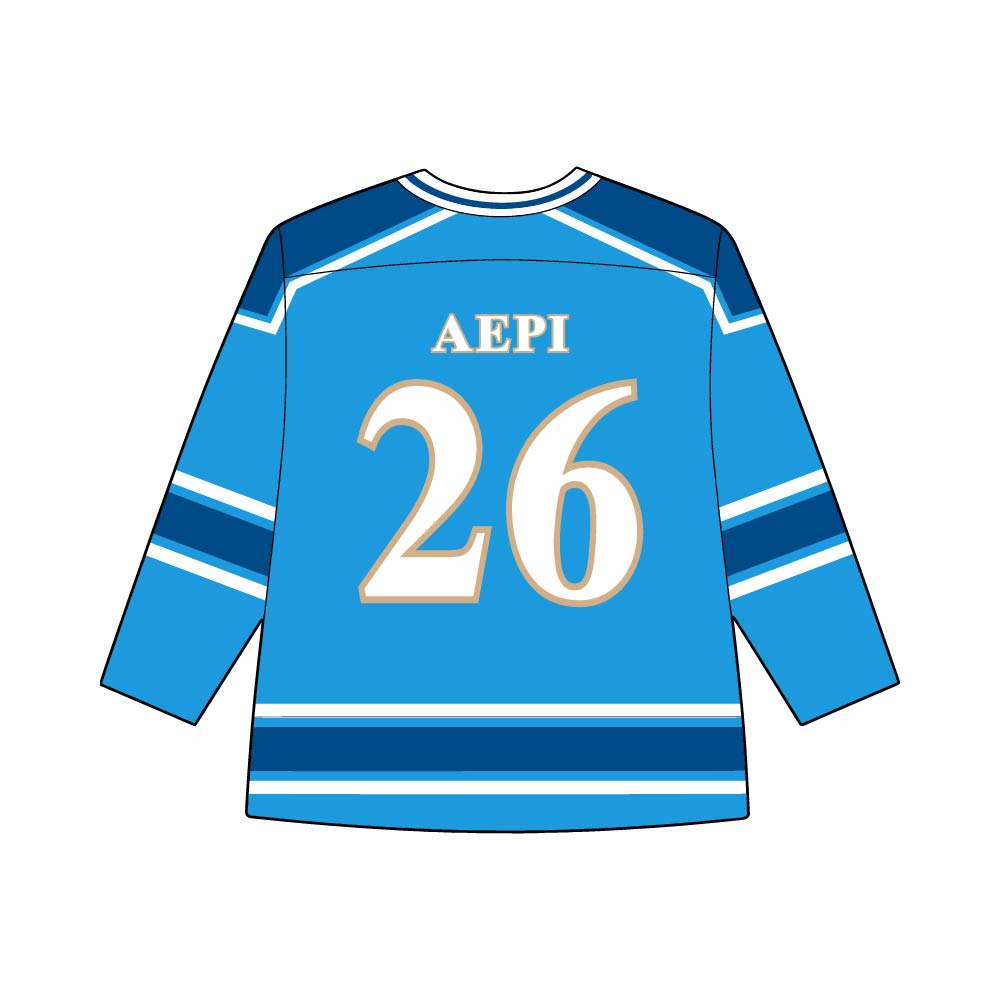 AEPI WISCO BLUE HOCKEY JERSEY