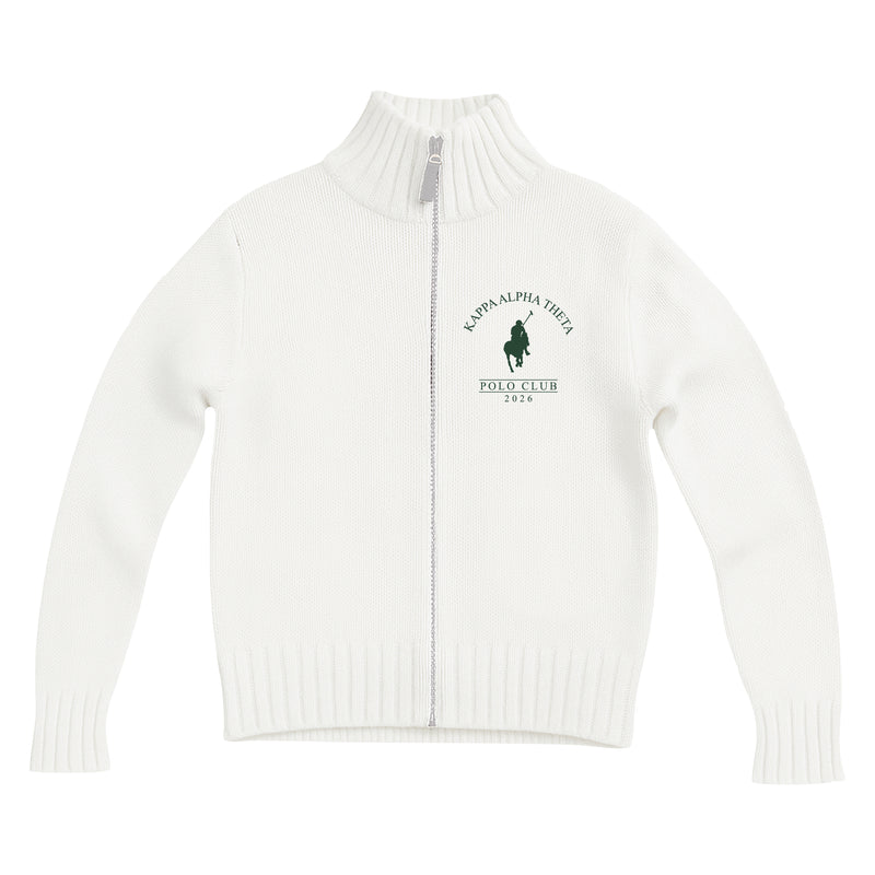Michigan State Theta Embroidered Mockneck Zip up