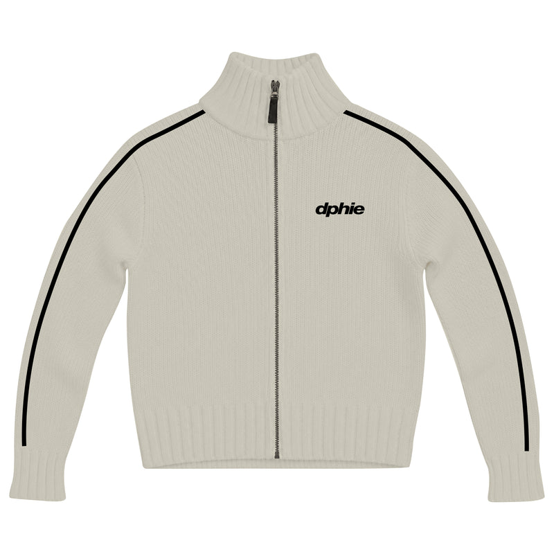 FIU Dphie Embroidered Knit Mockneck Zip Up