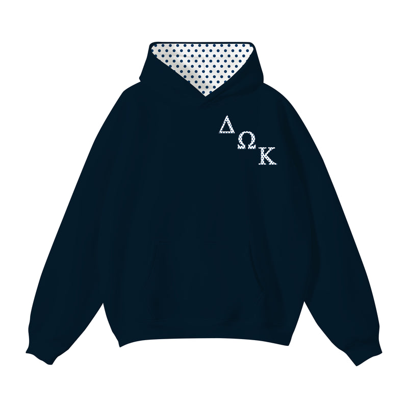 OSU Delta Omega Kappa Applique Embroidered Heavyweight 14oz Fleece Hoodie