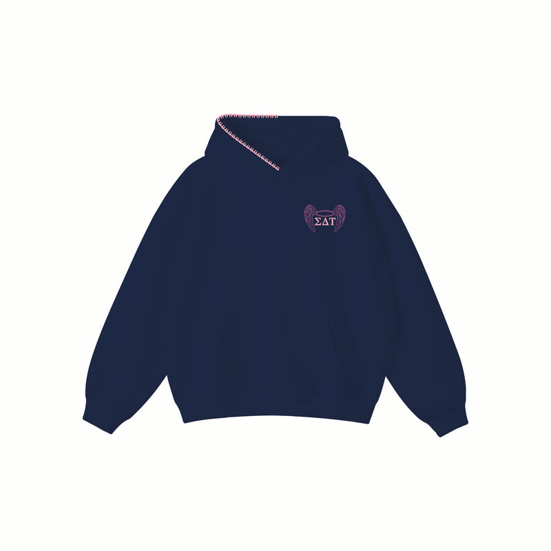 Northeastern SDT 14oz Heavyweight French Terry Hoodie with Rhinestones