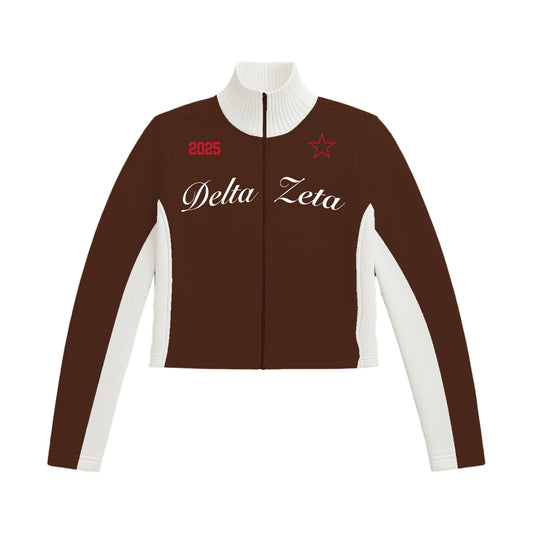 DELTA ZETA EMBROIDERED ZIP UP
