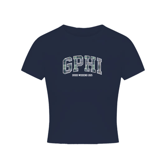 GPHI DUDES WEEKEND NAVY BABY TEE