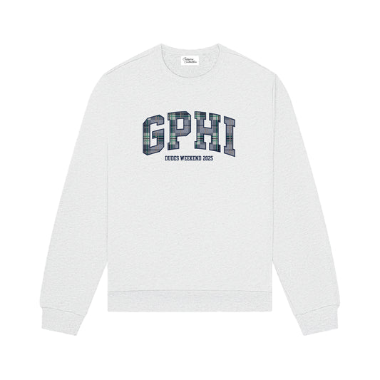 GPHI DUDES WEEKEND HEAVYWEIGHT APPLIQUÉ CREWNECK