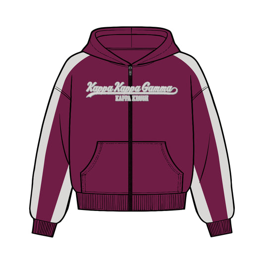 WISCO KKG APPLIQUÉ EMBROIDERED KRUSH ZIPUP HOODIE
