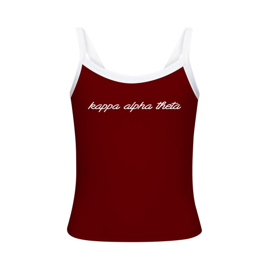 MICHIGAN KAPPA ALPHA THETA EMBROIDERED TANK