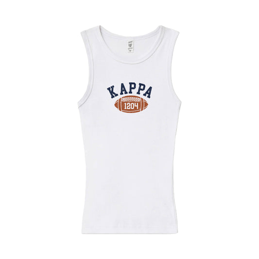 MICHIGAN KAPPA WHITE BABY RIB TANK