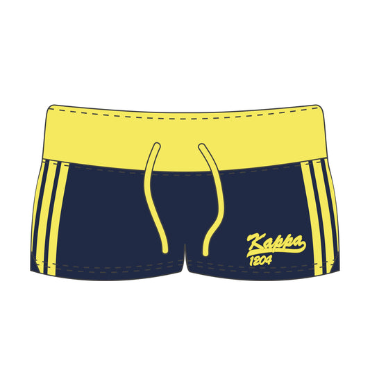 MICHIGAN KAPPA STRIPED PATCHWORK LOW RISE SHORT
