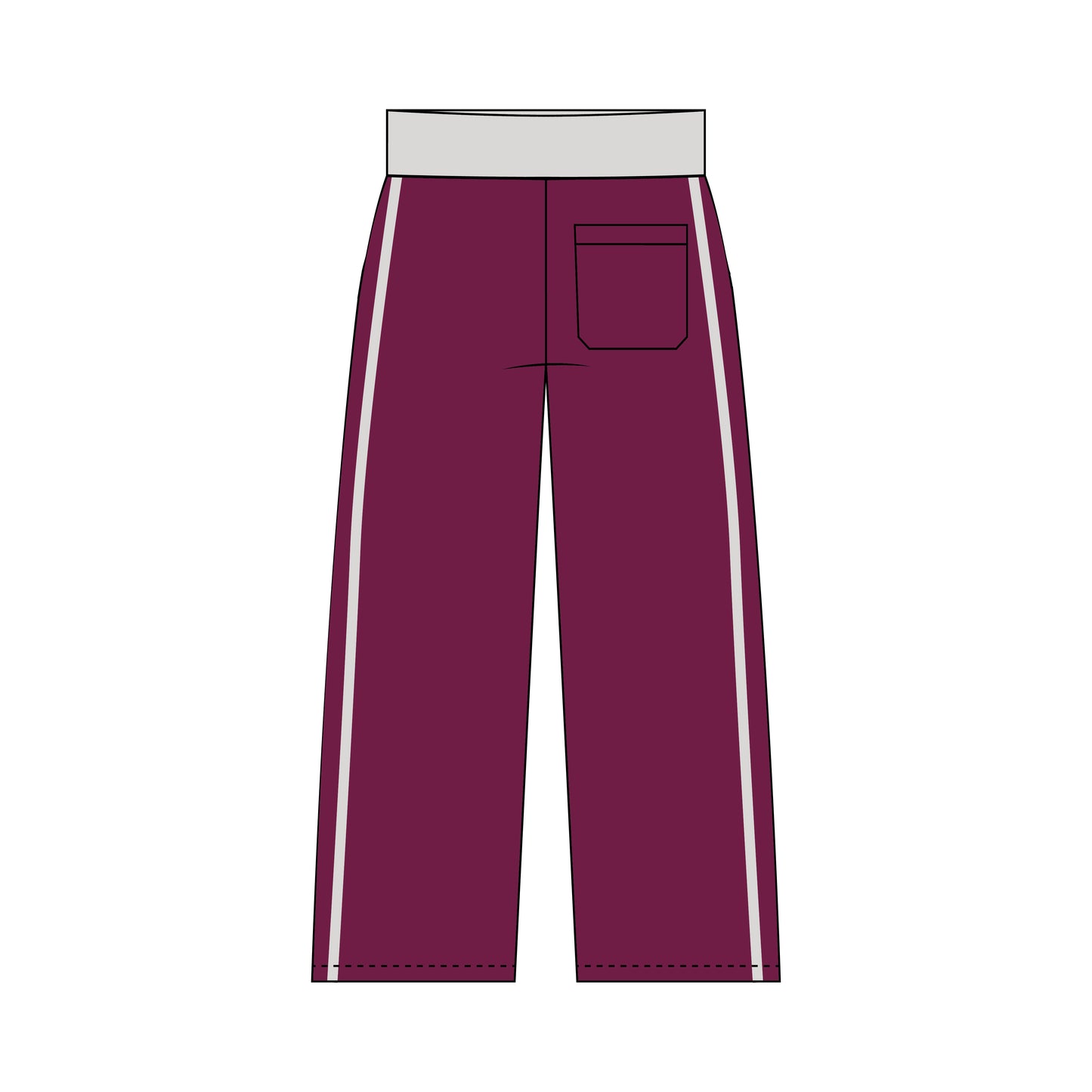 WISCO KKG APPLIQUÉ EMBROIDERED KRUSH OPEN BOTTOM SWEATPANT