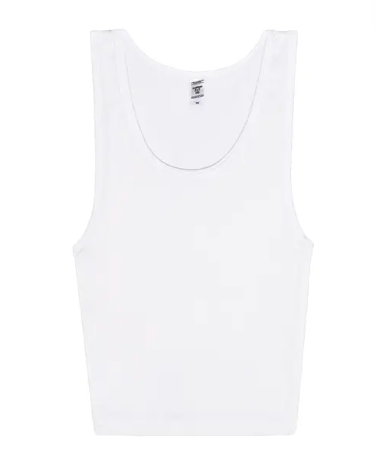 Los Angeles Apparel 2x1 Rib Crop Tank