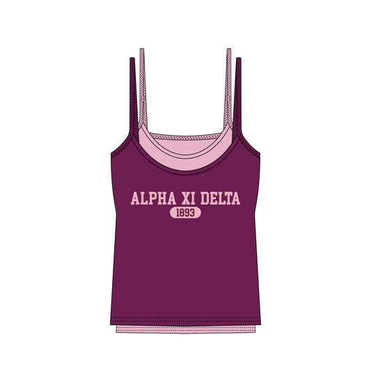 MICHIGAN STATE AXID EMBROIDERED DOUBLE LAYER TANK