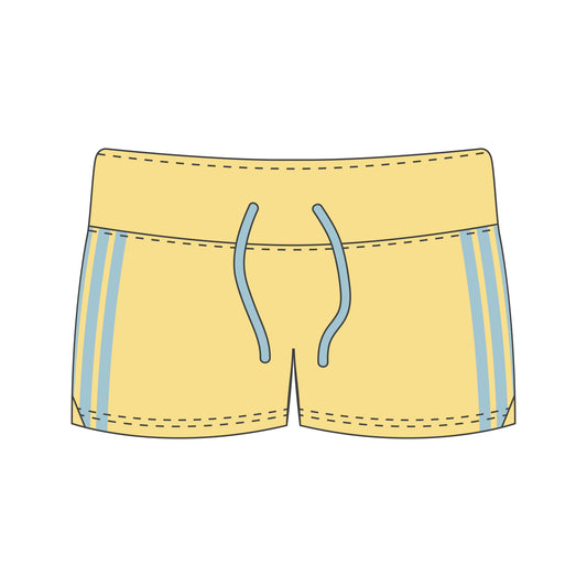 MICHIGAN TRI DELT LOW RISE SHORTS
